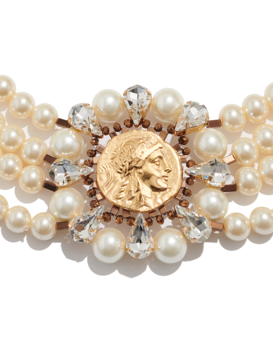 CHOKER PEARLS&COIN