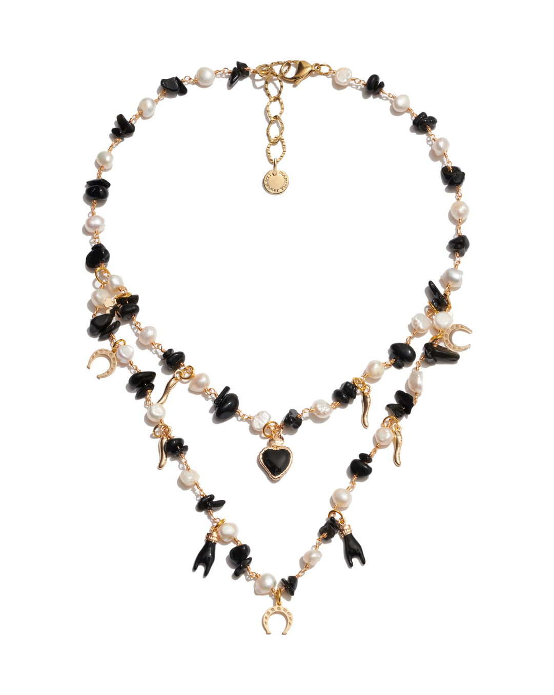 COLLANA SANT'ANNA NEW BLACK DOUBLE