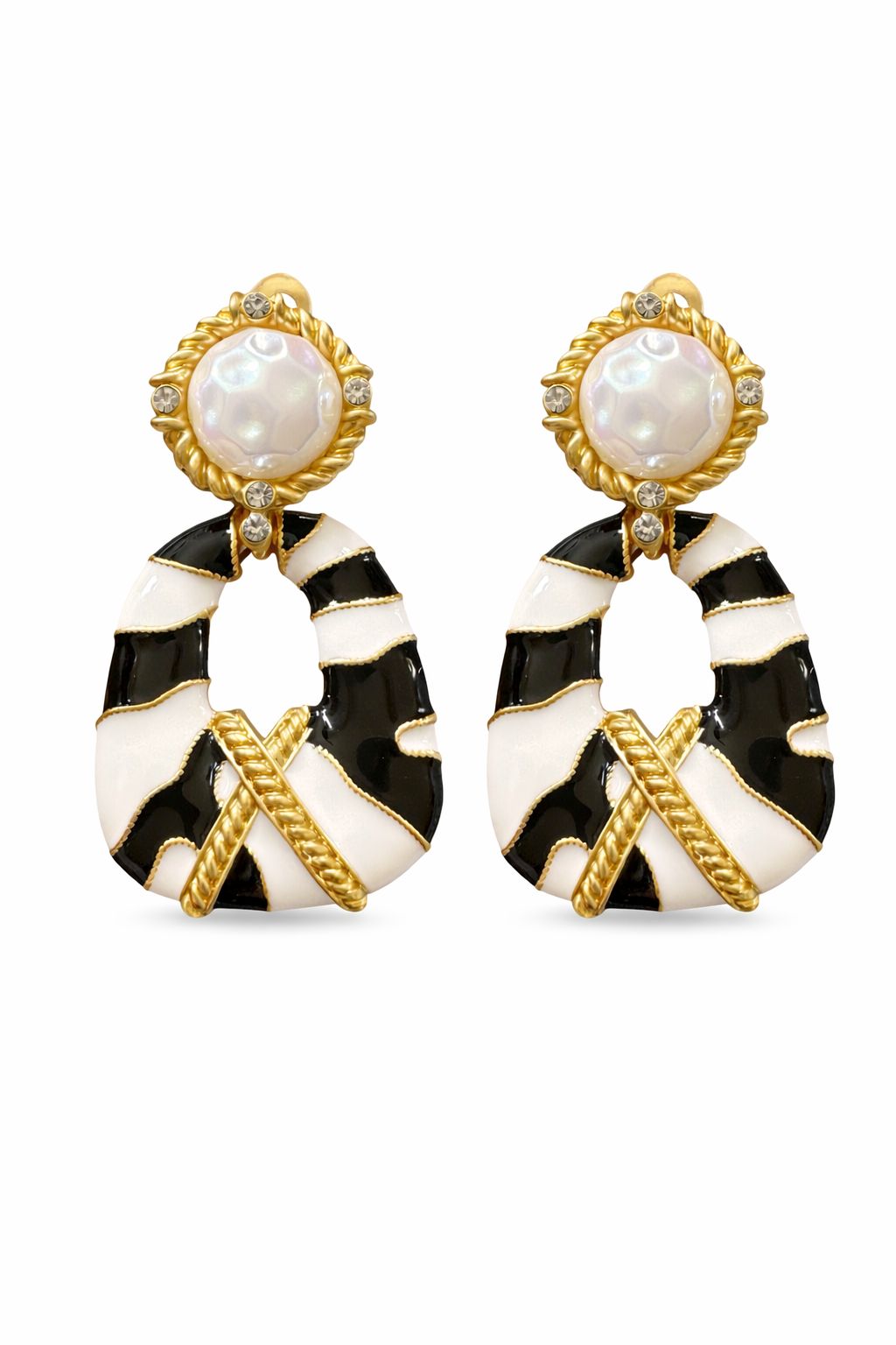 ORECCHINI ZEBRA VINTAGE CLIP