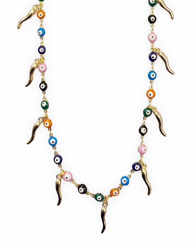 COLLANA LUCKY ANNA "OCCHI" lunga