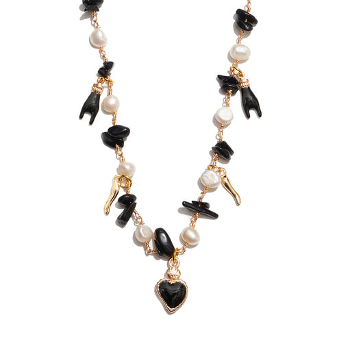 COLLANA SANT'ANNA NEW BLACK LONG